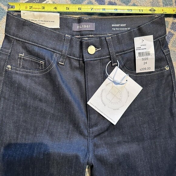 DL1961 Women's Bridget High Rise Coated Bootcut Jeans Size 24 27 x 33 B4HP $209 - Picture 5 of 7